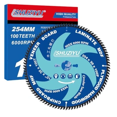 Afbeelding van LSHUZIYU, 254 mm, 100T, boom 30 mm met sluitring van 25,44 22,23 20 15,88 mm. Cirkelzaagblad hout