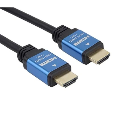 Afbeelding van PremiumCord 4K HDMI 2.0b kabel, resolutie UHD @60Hz 2160p, 3D, ARC, HDCP, vergulde metalen stekker, zwart en blauw, lengte 5 m