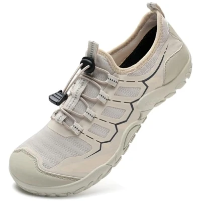 Afbeelding van IceUnicorn Strandschoenen, badschoenen, dames, heren, zwemschoenen, aquaschoenen, zomer, sneldrogend, surfschoenen, Winnaar Beige, 40 EU