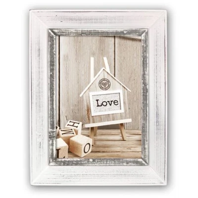 Afbeelding van ZEP Houten vintage fotolijst Athis grijs / wit voor foto formaat 15x20 SY1268