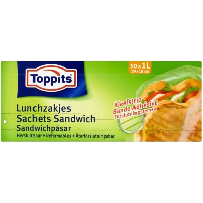 Afbeelding van Toppits Lunchzakjes met Aroma sluiting 1 liter 50 stuks
