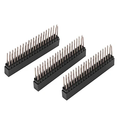 Afbeelding van Bewinner 3 stks 2 x 20 Pins Vrouwelijke Pin Header 2.54mm Extra Tall Female Double Row Korte voor PCB Board/, verbindingsinterface
