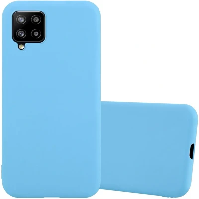 Afbeelding van Cadorabo Hoesje geschikt voor Samsung Galaxy A42 4G in CANDY BLAUW Beschermhoes TPU silicone Case Cover