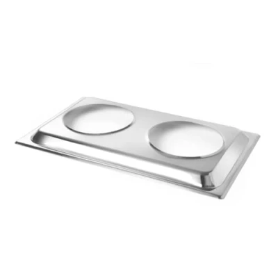 Afbeelding van Hendi Opzetstuk voor 2 bainmariepannen, RVS, 32,5(b)x53(d)x3(h)cm, 470930