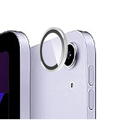 Afbeelding van GIOPUEY [Full Protection Camera Lens Protector Compatibel met iPad mini 6, [Dubbele bescherming] Metaal + Gehard Glas, Zilver