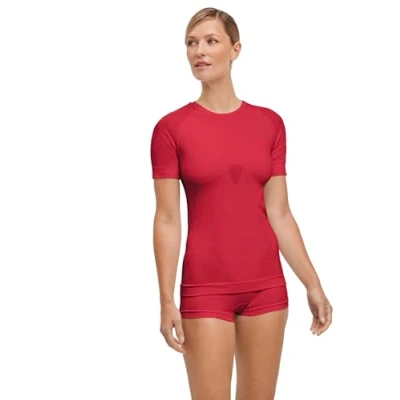 Afbeelding van FALKE Dames Baselayer Shirt Warm Ronde Hals W S/S TS Functioneel Materiaal Sneldrogend 1 Stuk, Roze (Rood 8644) Nieuw Milieuvriendelijk, M