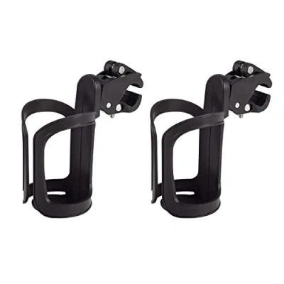 Afbeelding van 2 stuks bekerhouders voor kinderwagen, 360 graden rotatie, nukkelflessen, koffiehouder, fietsflessenhouder, fietsen, mountainbikes, kinderwagen en rolstoel