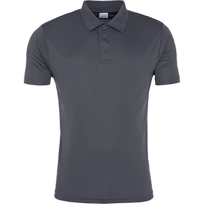 Afbeelding van Herenpolo &#039;Cool Smooth&#039; met korte mouwen Solid Charcoal XL