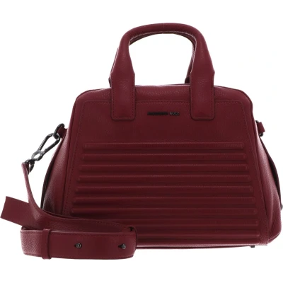 Afbeelding van MANDARINA DUCK Leren Handtas Schoudertas I Con Tote Rumba Red Rood