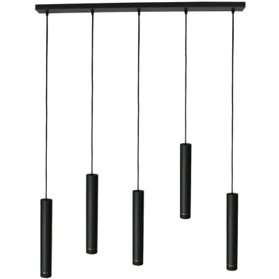 Afbeelding van Mexlite hanglamp DownLume zwart metaal grote eettafellamp GU10 4216ZW