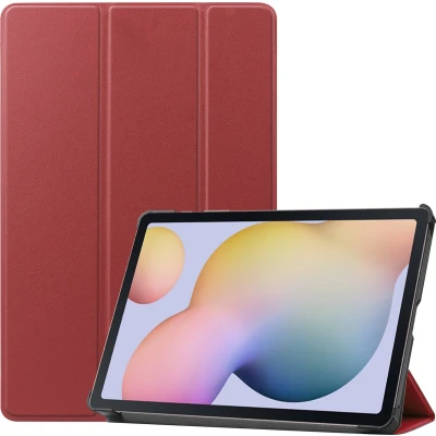 Afbeelding van Case2go Tablet Hoes geschikt voor Samsung Galaxy Tab S7 (2020) Tri Fold Book Case Donker Rood