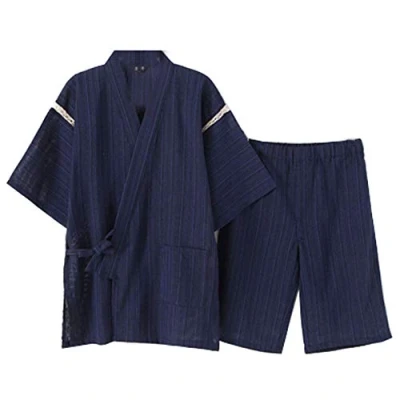 Afbeelding van un brand Japanse pyjama met korte mouwen Yukata Kimono Wave, Kleur8 maat L, L