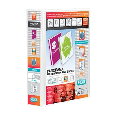 Afbeelding van Elba Panorama 70 mm A4+ Presentatie 2D Ringband Wit