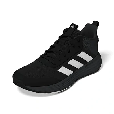 Afbeelding van adidas Performance Ownthegame 2.0 Basketbalschoenen, Heren, Maat: 45 1/3, Core black/grey five/footwear white Textiel/ synthetisch