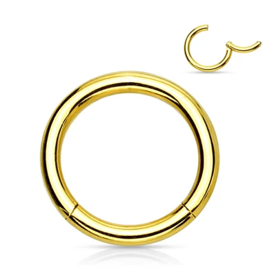 Afbeelding van Piercing ring high quality gold plated 1.2 x 10 mm
