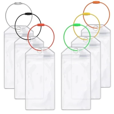 Afbeelding van Alyvisun 6 Stuks Cruise Bagagelabels voor Koffers, Transparant Bagage Etiketten Kofferlabels, PVC Travel Tags Kofferaanhanger Bagagelabel Reisbagage, Koffers
