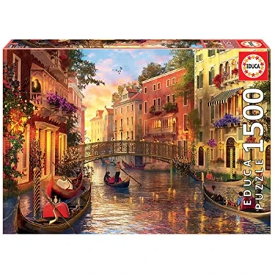 Afbeelding van Educa Puzzle. Sunset in Venice 1500 Teile