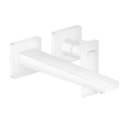 Afbeelding van Hansgrohe wastafelmengkraan metropol 2 gats mat wit 32526700