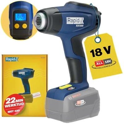 Afbeelding van Rapid RX1000 Heteluchtpistool 18V P4A Zonder accu en lader 5001513