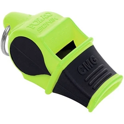 Afbeelding van Fox 40 Sonik Blast CMG Fluitje Veelkleurig Neon Geel/Zwart met Breakaway Cord