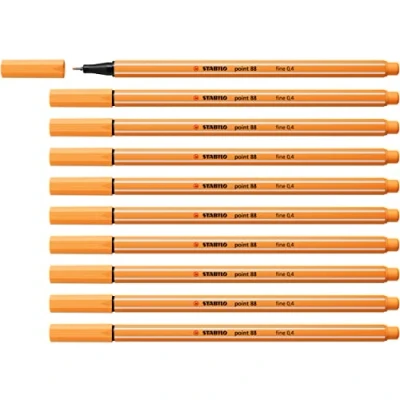 Afbeelding van STABILO point 88 Premium Fineliner Fine 0,4 mm Papaya Doos 10 stuks
