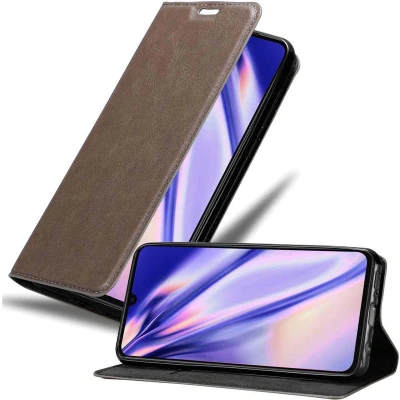 Afbeelding van Cadorabo Hoesje geschikt voor Xiaomi Mi 9 in KOFFIE BRUIN Beschermhoes Case magnetische sluiting Cover