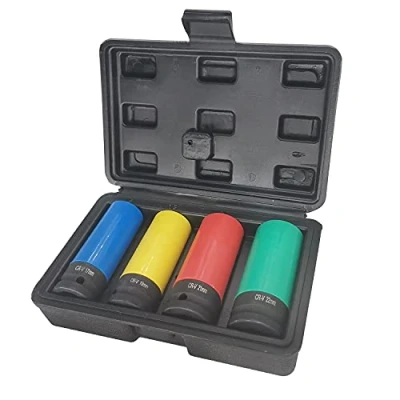 Afbeelding van ACEBON Kracht bescherminzetstuk, 4 delig, 1/2 inch, 17 mm, 19 21 22 wielbouten, moerset met kunststof velgenbescherming