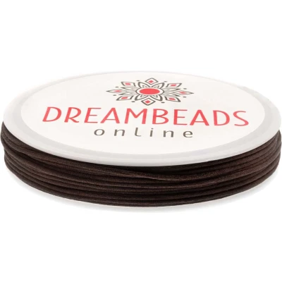 Afbeelding van Satijnkoord (1 mm) Dark Brown (15 Meter)
