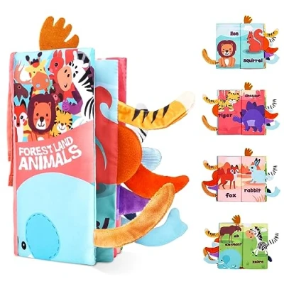 Afbeelding van Vicloon Baby zachte boeken, baddoek boek, Rustige Boeken voor 0 3 jaar oude peuters kinderen, 3D Zintuiglijke Aanraking Gevoel Boek Vroeg Onderwijs Intelligentie Ontwikkeling