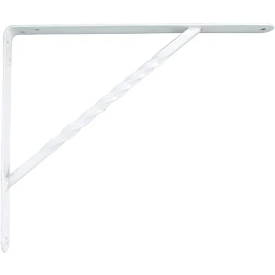 Afbeelding van AMIG Plankdrager/steun/beugel Spiraal metaal wit H150 x B125 mm Tot 300 kg Plankdragers