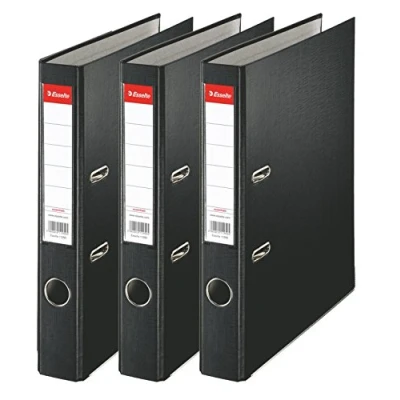 Afbeelding van Pack 3 PP/papier rug: 50 mm zwart