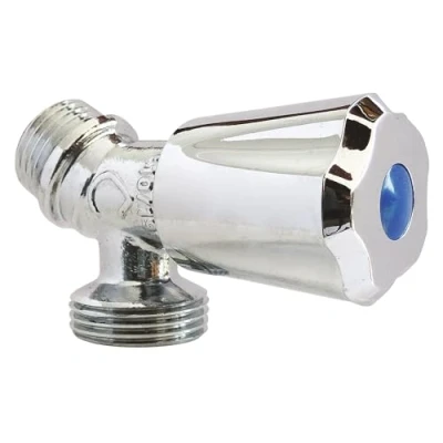 Afbeelding van SOMATHERM for You Wasmachinekraan standaard verchroomd schuin met klep M15/21 M20/27, grijs