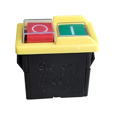 Afbeelding van CK 1 Waterdichte Drukknopschakelaar Aan Uit Elektromagnetische Schakelaars voor Slijpmachine 6 (4) Een 250VAC 5E4 TUV CE CK1