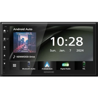 Afbeelding van Kenwood Autoradio met scherm dubbel DIN Android Auto, Apple CarPlay, Aansluiting voor achteruitrijcamera, DAB+ tuner, Bluetooth handsfree
