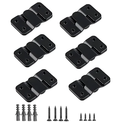 Afbeelding van WeqeYent 6 Paar (12 Stuks) in Elkaar Grijpende Fotolijsthaak (53 mm), Zware Fotohanger Z Clipbeugel Voor Grote Fotoweergave, Fotolijst, Ophangsysteem, Kunstgalerij Muurbevestiging HardwareInbouwbeugel (Zwart)