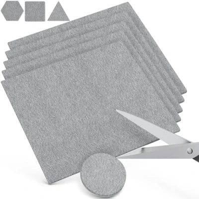 Afbeelding van Filzada® viltglijders zelfklevend set (5x 200x200 mm + 64 Ø 20 mm) grijs professionele meubelglijders vilt met ideale kleefkracht