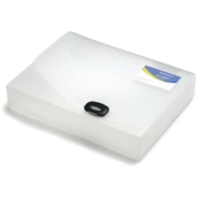 Afbeelding van Rapesco 0711 A4 Stugge Documentenmap/Documentenbox, 40 mm Capaciteit voor 400 Pagina’s, Transparant