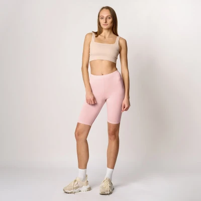 Afbeelding van Merry Style MS MS10 145 LE Dames Leggings Sport Vrijetijdsbroek Kort Viscose Sporbroek Yogabroek Poederroze S