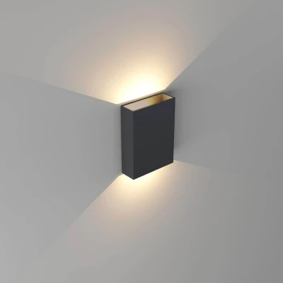 Afbeelding van Artdelight Strakke wandlamp MEMPHIS zwart goud WL ZW MG
