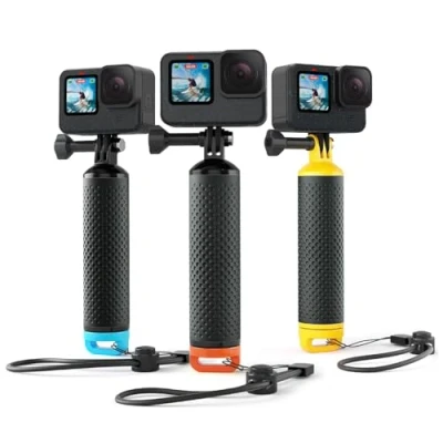 Afbeelding van Sametop Drijvende Handgreep Grip Floaty Stick Waterdichte Handler Accessoire Compatibel met GoPro Hero 13, 12, 11, 10, 9, 8, 7, 6, 5, 4, Session, Max, DJI Osmo Actiecamera&#039;s (Oranje)