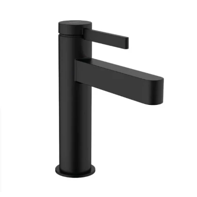 Afbeelding van Hansgrohe finoris eengreeps wastafelmengkraan 110 met pushopen mat zwart 76023670