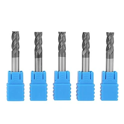 Afbeelding van 5 stks Wolfraam hardmetalen eindfrezen 6 mm schacht enkele fluit spiraal CNC frees, 4 fluit, diameter x 50 lengte