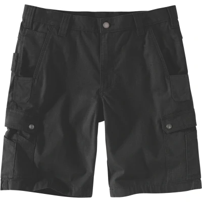 Afbeelding van Carhartt Rugged Flex Relaxed Fit Ripstop Cargo Work Utility Shorts voor heren, zwart, 32W