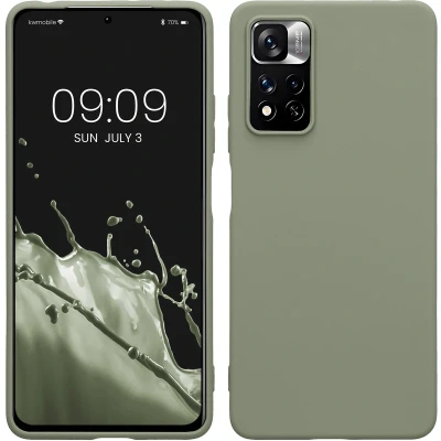 Afbeelding van kwmobile telefoonhoesje geschikt voor Xiaomi Redmi Note 11 Pro / (5G) 12 (4G) Hoesje smartphone Back cover in grijsgroen