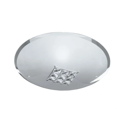 Afbeelding van Searchlight Flush Wand/plafondlamp Ø 30 X 10 Cm Wit