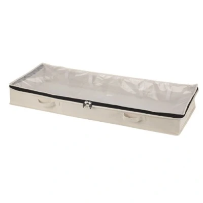 Afbeelding van Household Essentials Katoenen Canvas Onder Bed Kleding en Linnen Opbergtas Naturel