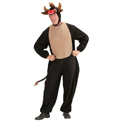 Afbeelding van Widmann Koe &amp; Stier Kostuum Grappige XL Man Zwart Small Carnavalskleding Verkleedkleding