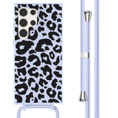 Afbeelding van Samsung Galaxy S23 Ultra Hoesje Siliconen en TPU (zacht) imoshion Softcase/Koordhoesje/Backcover Animal Lila Telefoonhoesje