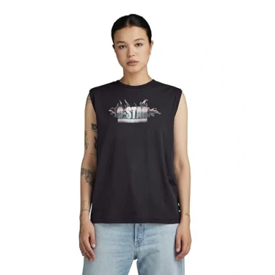 Afbeelding van G Star Merch Top, Dames, Maat: Medium, Dk black