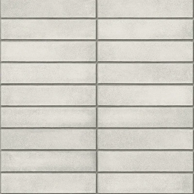 Afbeelding van Leen Bakker Dutch Wallcoverings Trilogy Modern Bricks Light Grey 0,53x10,05m Behang Grijs Vlies